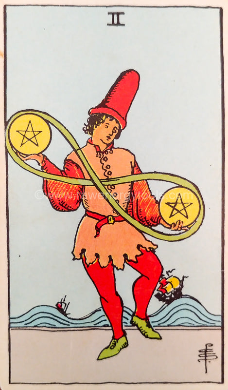 Hardworking Juggler, Two of Pentacles