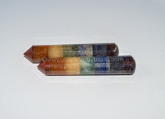 Chakra Crystal Bonded Wand - Raw Energy Tools