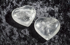 Clear Quartz Puffy Heart