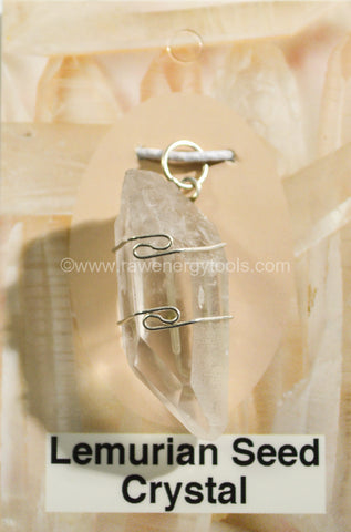 Lemurian Seed Wrapped Pendant