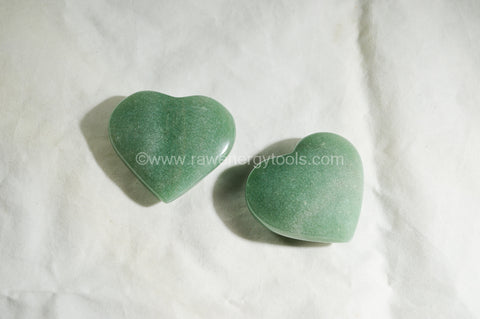 Green Aventurine Puffy Heart