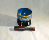Tibetan Singing Bowl, Dark Blue