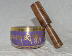 Tibetan Singing Bowl, Purple - Raw Energy Tools