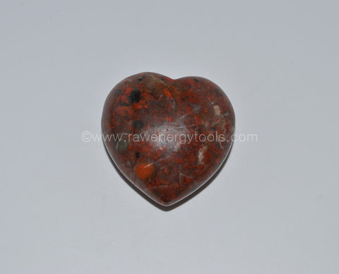 Brecciated Jasper Puffy Heart